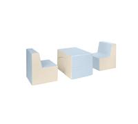 Ensemble de fauteuils chambre enfant rose bleu jaune pastel