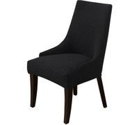Ensemble de fauteuils Jacquard à motif feuillage, profilés, 1 pièce, noir