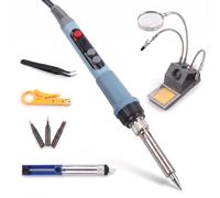 Ensemble de fer à souder, fer à souder puissant de 100 W, chauffage rapide, réglage de 180 °C à 500 °C, ensemble de soudure portable pour l'électronique et les travaux de bricolage électriques