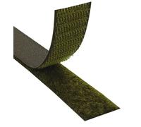 Ensemble de fermeture velcro avec bande à crochet et à boucle - Auto-adhésive, couleur olive, 20 mm x 8 m
