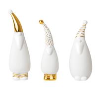 RAEDER Figurines de Père Noël, lot de 3, blanc blanc