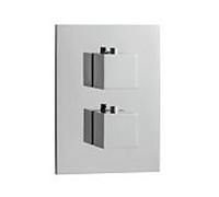 Herzbach NeoCastell garniture set 11.503055.2.01 thermostat de douche encastré carré, chromé