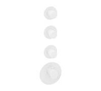 Ensemble de finitions Herzbach Deep White 23.523015.1.07, module thermostatique, 4 panneaux ronds, poignées rondes, blanc mat