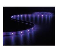 Perel Kit de bande LED contrôlée par la musique, avec 150 LEDs 5050 lumineuses, contrôleur RGB et alimentation, commande facile via télécommande IR fournie, flexible et auto-adhésif, revêtement en