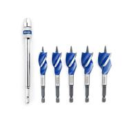 Irwin 1922007 Blue Groove Lot de 6 mèches à bois courtes