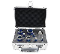 Ensemble de forets diamantés secs, ensemble de scies à carreler pour percer le carrelage, avec tige ronde, pour le porcellaine et le granit, de 6 à 35 mm