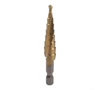 Ensemble de forets étagés en acier avec revêtement doré pour perçage du métal, du bois, du plastique, 4 à 12 mm, 4 à 20 mm et 4 à 32 mm pour perçage de trous coniques en spirale pour utilisation en