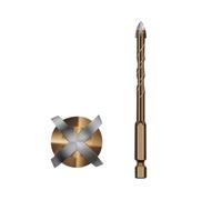 Ensemble de forets for scie cloche triangulaire en alliage | Croix Hex 3-12mm Carrelage Verre Ciment Métal Céramique Bois Plastique(6mm)