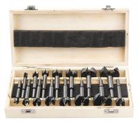 Ensemble de forets Forstner, 15 pièces, pour bois, diamètre 10-50 mm, avec tige cylindrique