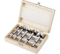 Ensemble de forets Forstner, 5 pièces, pour bois, diamètre 15-35 mm, en acier rapide, avec mallette