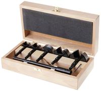 Ensemble de forets Forstner Wave Cutter SP, de 35 à 68 mm, 5 pièces, dans un coffret en bois