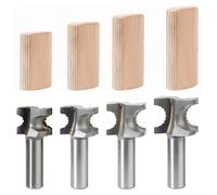 Ensemble de fraises 4 pièces, diamètre de 12,7 mm, pour système Festool Domino XL DF700, en carbure de tungstène, pour travail du bois, diamètres : 8 mm, 10 mm, 12 mm, 14 mm