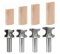 Ensemble de fraises 4 pièces, tige de 8 mm, pour Festool Domino XL DF700, en carbure de tungstène, pour le travail du bois, diamètres : 8 mm, 10 mm, 12 mm, 14 mm