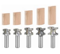 Ensemble de fraises 5 pièces, diamètre de 12,7 mm, pour système Festool Domino DF500, en carbure de tungstène, pour le travail du bois, diamètre de coupe de D4 à D10
