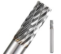 Ensemble de fraises en carbure 1/4 avec grand support en hêtre, forets de meulage pour outils rotatifs en métal, accessoires de fixation d'outils rotatifs en métal, pierre à bois