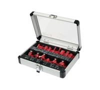 Ensemble de fraises pour bois - YATO - 15 pièces - Carbure - Tige Ø 6 mm - Pack