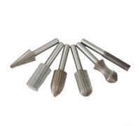 Ensemble de Fraises Rotatives en Acier Rapide | 6 avec Queue Cylindrique 6mm pour Gravure Résine, Porcelaine, Métal Tendre, Pierre et pour bois, Outil de