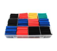 Ensemble de gaines thermorétractables, kit d'isolation électrique, 850 manchons de protection de câble, tailles assorties, système de code couleur, emballage de rangement en polyoléfine, accessoire