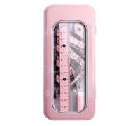 Ensemble De Géométrie Mathématique, Rose Violet, Rapporteur De Règle | Kit D'instruments De Géométrie, Comprend Des Crayons De Boussole À Gomme Triangulaire Pour Les Tâches D'étude En Classe