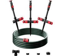 Ensemble de gicleurs rotatifs Unyqoos® à 360° – 3 gicleurs, 3 rallonges de 13,2 cm, 10 mètres de tuyau, angle de pulvérisation de 10 à 360° pour pelouses et massifs