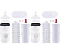 Ensemble de gobelets mélangeurs de 600 ml comprenant : 10 gobelets, 10 couvercles et filtres, 1 gobelet rigide, 2 bouchons, 1 adaptateur M16 (lot de 2)