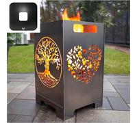 Ensemble de grill "Feuertonne" | Panier à feu modulaire + plaque de cuisson | Plaque de cuisson en forme de cœur + plaque de cuisson