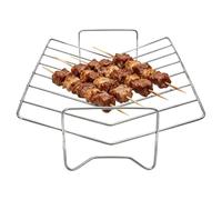 Ensemble de grilles de barbecue - Ustensiles de cuisine en acier inoxydable en forme de V, support de barbecue en métal | Racks à rôtir pour griller, refroidir, dinde, viande de légumes d'intérieur et