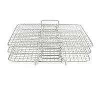 Ensemble de grilles de refroidissement à 3 niveaux en acier inoxydable pour cuisson, rôtissage, pièces de four à friteuse FoodiAG300AG400, multifonction, durable, résistant à la