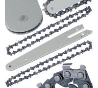 Ensemble de guidage de chaîne et 2 chaînes 6" - acier | 18,5 cm 1/4" | pour S...