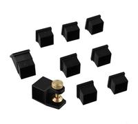 Ensemble de guides de scie à queue d'aronde en plastique noir avec rapports de 1:4 à 1:9 et angles de 45 à 90 degrés pour le travail du bois, outils à main, gabarit de coupe