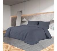 vidaXL Ensemble de housse de couette Anthracite 140x200 cm Microfibre135937 Anthracite G