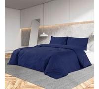 Ensemble de housse de couette Bleu marine 135x200 cm Microfibre Bleu G