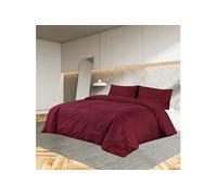 Ensemble de housse de couette Bordeaux 135x200 cm Coton136182