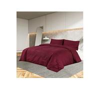 vidaXL Ensemble de Housse de Couette Bordeaux 240x220 cm Coton