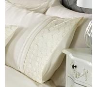 Housse De Couette Simple Floral Crème Everdean Ensemble De Literie De Luxe