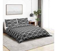 vidaXL Ensemble de housse de couette Gris 200x220 cm Coton136105 Gris G
