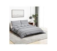 Ensemble de housse de couette Gris 140x200 cm Coton