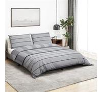 Ensemble de housse de couette Gris 140x200 cm Coton Gris G