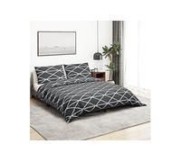 vidaXL Ensemble de housse de couette Gris 140x200 cm Coton136049 Gris G