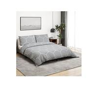 Vidaxl Ensemble De Housse De Couette Gris 240x220 Cm Coton