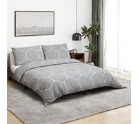 Ensemble de housse de couette Gris 240x220 cm Coton Gris G