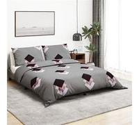 Ensemble de housse de couette Gris 240x220 cm Coton Gris G