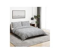 Ensemble de housse de couette Gris 260x220 cm Coton