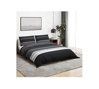 vidaXL Ensemble de housse de couette 136501 avec taie d'oreiller - Noir et blanc 200x200 cm Coton