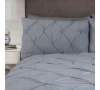 Rapport Home Balmoral Parure de lit Simple en Polyester et Coton Argenté