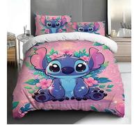 Ensemble de housse de couette trois pièces Lilo and Stitch Couvre-lit cadeau Stitch 140*200cm