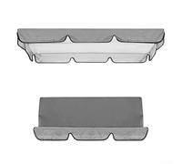 Ensemble de housses de rechange pour balancelle de jardin 3 places avec dessus en tissu Oxford 210D enduit d'argent et protection de siège en gris (gris 164 x 114 x 15 cm)
