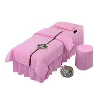 Ensemble de housses pour lit d’esthétique Ensembles de literie for Salon beauté, draps épais, couvre-lit, taie d'oreiller, housse couette, for, 4 pièces(Pink,190x80)