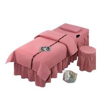 Ensemble de housses pour lit d’esthétique Ensembles de literie for Salon beauté, draps épais, couvre-lit, taie d'oreiller, housse couette, for, 4 pièces(Red,190x70)