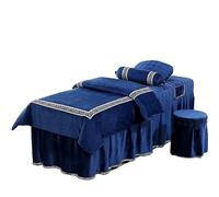 Ensemble de housses pour lit d’esthétique Parure de lit 4 pièces for salon beauté, draps épais, couvre-lit, massage, spa(04,FLAT BED SHEET_60X180CM)